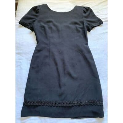 Donna Morgan Women's Black Knee Length Cocktail Dress Size 12 - Thumbnail 3