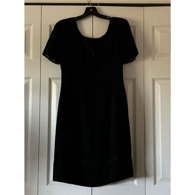 Donna Morgan Women's Black Knee Length Cocktail Dress Size 12 - Thumbnail 4