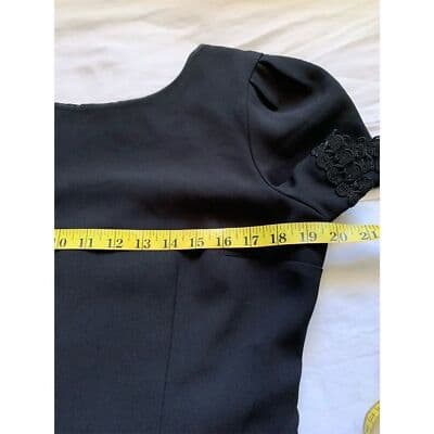 Donna Morgan Women's Black Knee Length Cocktail Dress Size 12 - Thumbnail 6