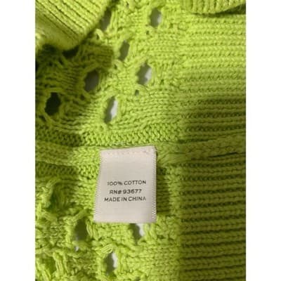 Stylus Women's Medium Green Scoop Neck Knit Pullover Sweater 3/4 Sleeve Casual - Thumbnail 7