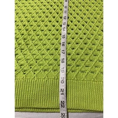 Stylus Women's Medium Green Scoop Neck Knit Pullover Sweater 3/4 Sleeve Casual - Thumbnail 12