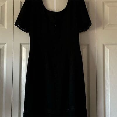 Donna Morgan Women's Black Knee Length Cocktail Dress Size 12 - Image 1