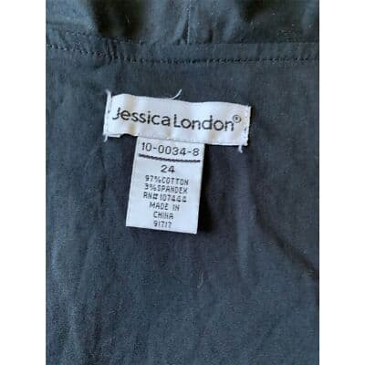 VTG. Jessica London Women's Black Ruffle Front Knee Length Dress Size 24 - Thumbnail 12