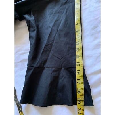 VTG. Jessica London Women's Black Ruffle Front Knee Length Dress Size 24 - Thumbnail 9