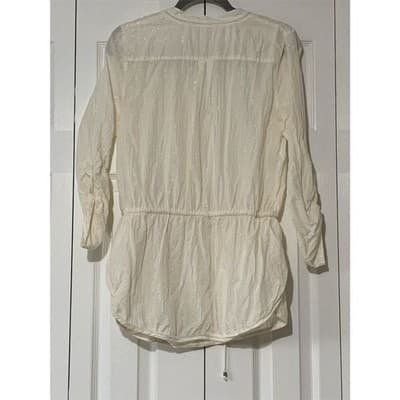 Accessorize Women's White Tunic Top S Long Sleeve V-Neck Casual - Thumbnail 12