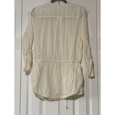 Accessorize Women's White Tunic Top S Long Sleeve V-Neck Casual - Thumbnail 10