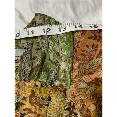 Chelsea & Theodore Women's Floral Ruffle Sleeve Peplum Blouse S/P - Thumbnail 9