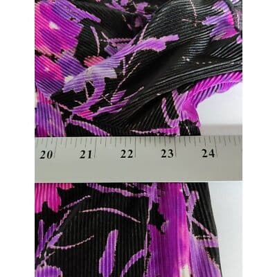 Vintage Los Angels Women Black and Purple Tank Accordion Knit Top Size 18 - Thumbnail 7