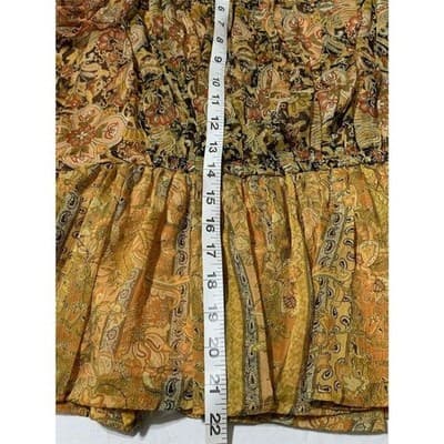 Chelsea & Theodore Women's Floral Ruffle Sleeve Peplum Blouse S/P - Thumbnail 13