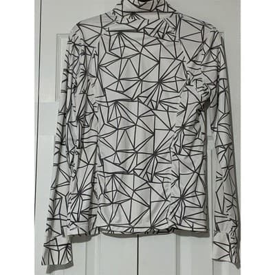 Xersion Women's M Geometric Long Sleeve Pullover Athletic Top Multicolor - Thumbnail 9