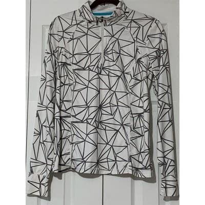 Xersion Women's M Geometric Long Sleeve Pullover Athletic Top Multicolor - Image 1