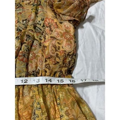 Chelsea & Theodore Women's Floral Ruffle Sleeve Peplum Blouse S/P - Thumbnail 11