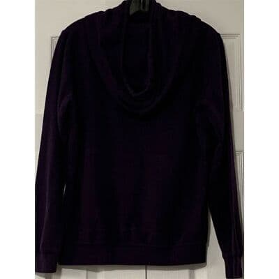 Nike Women's Funnel Neck Hoodie Purple Size M Long Sleeve Pullover - Thumbnail 2