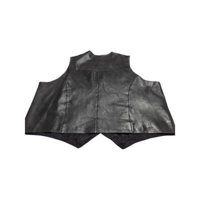 Irvine Park Mens Black Genuine Leather Western Biker Vest Big & Tall 4X 4XBT - Thumbnail 4