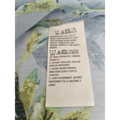 Susan Graver Women's Floral V-Neck Long Sleeve Semi-Sheer Tunic Blouse Blue - Thumbnail 10