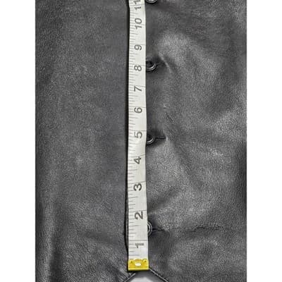 Irvine Park Mens Black Genuine Leather Western Biker Vest Big & Tall 4X 4XBT - Thumbnail 9