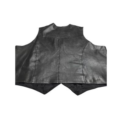 Irvine Park Mens Black Genuine Leather Western Biker Vest Big & Tall 4X 4XBT - Thumbnail 6