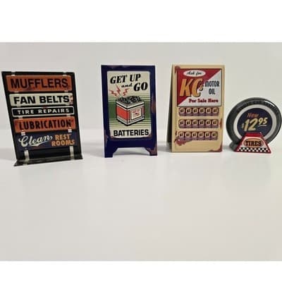 Hallmark Kiddie Car Classics Sidewalk Sales Signs 4pc Set QHG3605 Vintage 1997 - Thumbnail 5