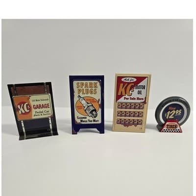 Hallmark Kiddie Car Classics Sidewalk Sales Signs 4pc Set QHG3605 Vintage 1997 - Thumbnail 7