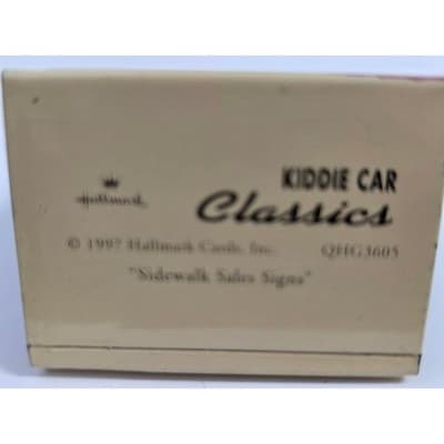 Hallmark Kiddie Car Classics Sidewalk Sales Signs 4pc Set QHG3605 Vintage 1997 - Thumbnail 6