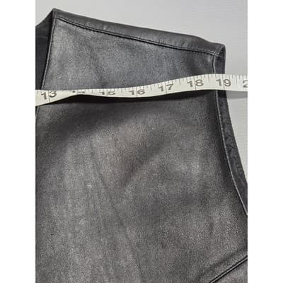 Irvine Park Mens Black Genuine Leather Western Biker Vest Big & Tall 4X 4XBT - Thumbnail 11