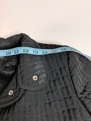 Taylor Marco Womens Puffer Polyester Faux Jacket Button Black Size Medium - Thumbnail 8