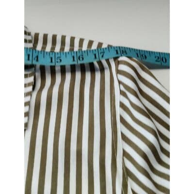 Denim & Co. Women Striped Point Collar Button Peplum Jacket Warm Tan Sz XL NWOT - Thumbnail 6