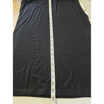 SHEIN Womens 1XL Black Midi Skirt White Snap Button Accent Casual Comfy - Thumbnail 6