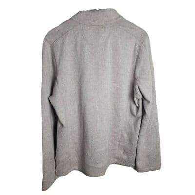 Woolrich Mens Oatmeal Drifter 1/4 Button Fleece Collared Sweater Size Medium - Thumbnail 6