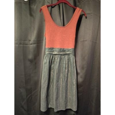 Fossil Two Tone Striped Tank Dress with Tie Waist - Thumbnail 2