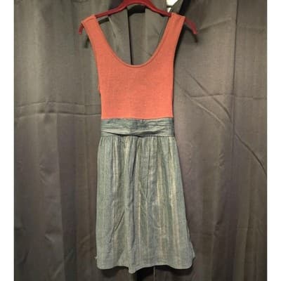 Fossil Two Tone Striped Tank Dress with Tie Waist - Image 1