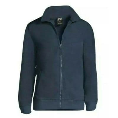 Russell Mens Athletic Blue Microfleece Zip Up Jacket, Size Medium (38-40), NWT - Image 1