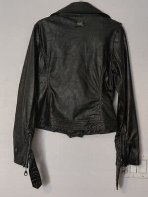 Faux Black Leather Paper Denim & Cloth Stur Jacket Size Small - Thumbnail 7