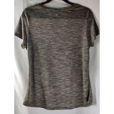 Icyzone Womens Short Sleeve Athletic T-Shirt Round Neck Pullover Gray Size Large - Thumbnail 2
