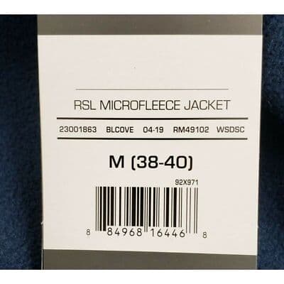 Russell Mens Athletic Blue Microfleece Zip Up Jacket, Size Medium (38-40), NWT - Thumbnail 8