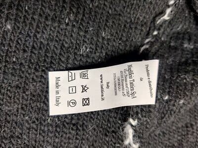 Nara Maglie Italy Alpaca Wool Blend Cardigan Black/White Womens Size M/L - Thumbnail 7