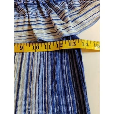 White House Black Market Ruffle Scoop Neck Stripes Pullover Sweater Size Small - Thumbnail 7