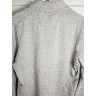 Woolrich Mens Oatmeal Drifter 1/4 Button Fleece Collared Sweater Size Medium - Thumbnail 7