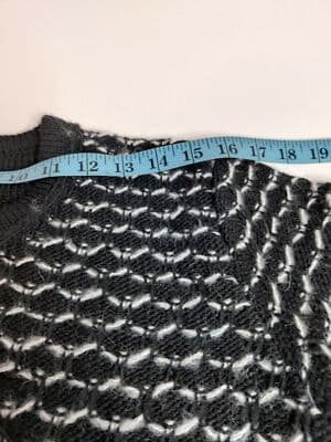 Nara Maglie Italy Alpaca Wool Blend Cardigan Black/White Womens Size M/L - Thumbnail 8