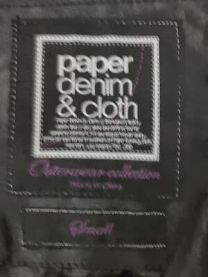 Faux Black Leather Paper Denim & Cloth Stur Jacket Size Small - Thumbnail 5