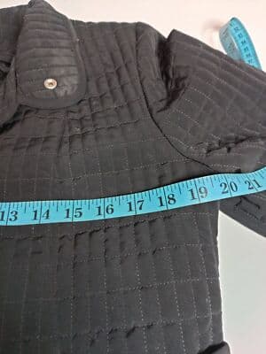 Taylor Marco Womens Puffer Polyester Faux Jacket Button Black Size Medium - Thumbnail 9