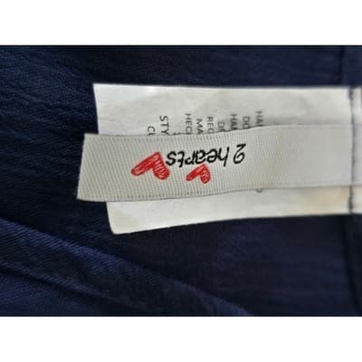 Navy Blue Sleeveless Tank Top Flowy Blouse Button Back Casual Summer Womens - Thumbnail 11