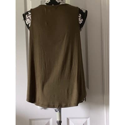 Large Olive Green Tassel Tank Top Sleeveless Casual Summer Boho C.u.k.y. Women's - Thumbnail 7