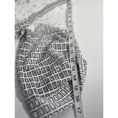 Womens Geometric Square Print V Neck Blouse Casual Top - Thumbnail 5