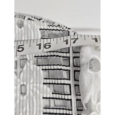 Womens Geometric Square Print V Neck Blouse Casual Top - Thumbnail 3