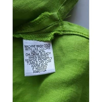 Womens Green Textured Button Up Shirt Long Sleeve - Thumbnail 4