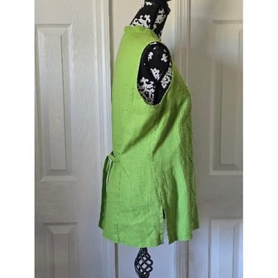 Womens Green Textured Button Up Shirt Long Sleeve - Thumbnail 8