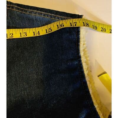 Vintage 60s Come On Strong Denim Vest Large Indigo Deadstock Fleece Liner USA - Thumbnail 3