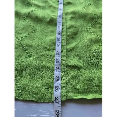 Womens Green Textured Button Up Shirt Long Sleeve - Thumbnail 7