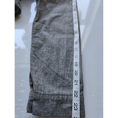 So en Button Up Shirt Jacket Gray Black Houndstooth Drawstring Pockets Size 88 - Thumbnail 8